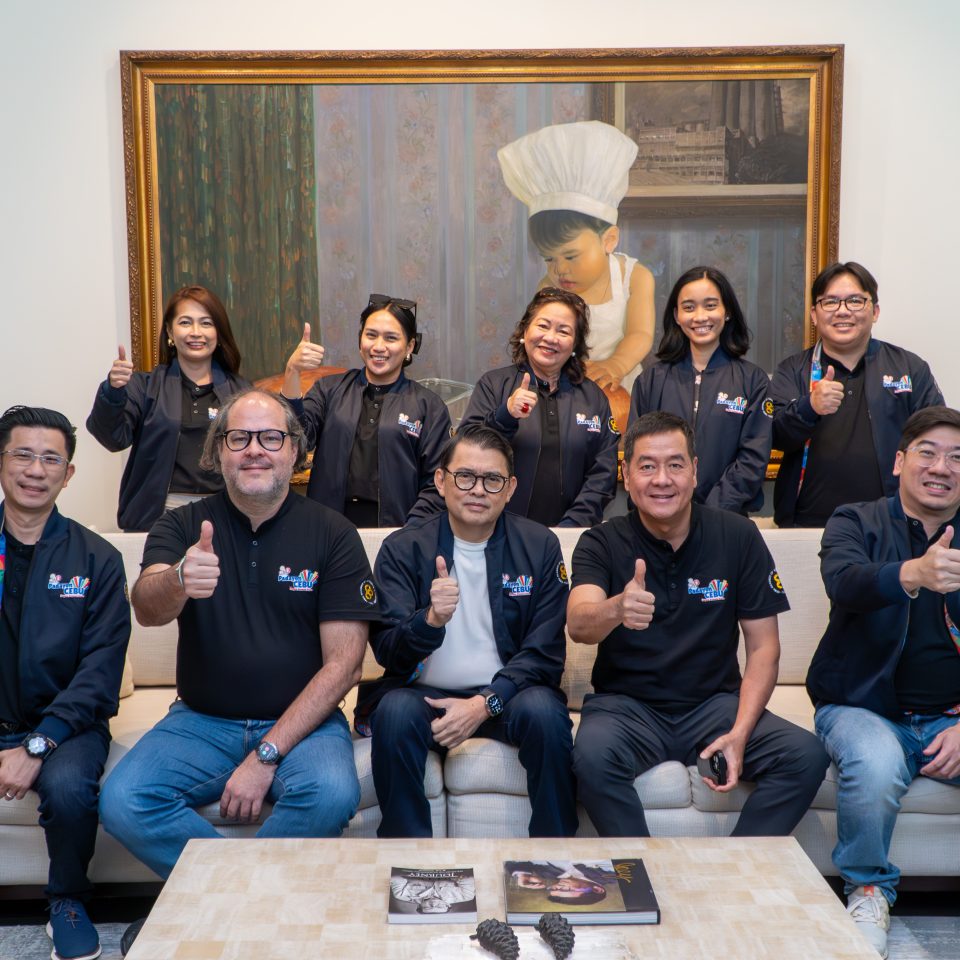 Go Negosyo and Cebu Chamber of Commerce and Industry give the thumbs-up for Cebu’s MSMEs. In the photo are (seated, from left) REGAN REX KING (VP for Cebu Business Mobilization), ANTON PERDICES (CBM 2025 Overall Chairman), JOEY CONCEPCION of Go Negosyo, JAY YUVALLOS (CCCI President), BRYAN YAP (Branding, Marketing, and Communication Chair); and (standing, from left) MARIBEL MELGAR (Manager for Cebu Business Mobilization), APRIL SALAMERO (Partnership and Resource Generation Champion), LILU ALINO (Partnership and Resource Generation Champion), APRIL ONG VANO (Digital Transformation Champion), and ANTHONY NOEL (CBM 2025 Vice Chairman).