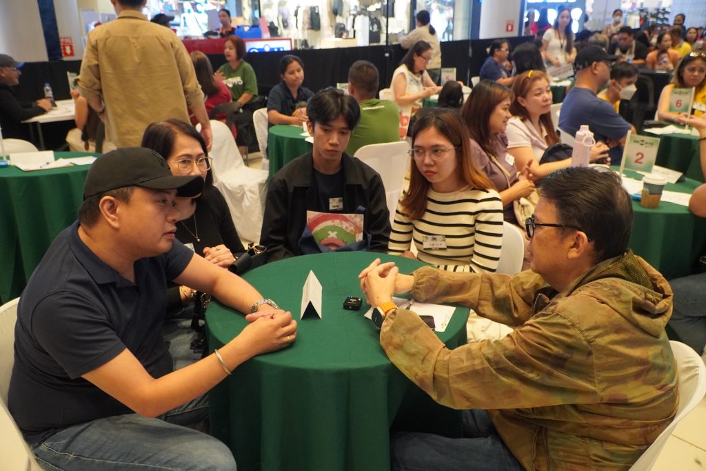 Go Negosyo Founder Joey Concepcion mentors MSMEs during the Go Negosyo 3M On Wheels at Ayala Malls Feliz last January 25, 2025.